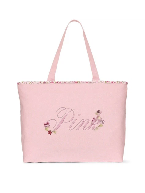 Сумка жіноча Victoria’s Secret Floral Canvas Tote Bag Рожевий (27178651D) - Фото 1 Сумка жіноча Victoria’s Secret Floral Canvas Tote Bag Рожевий (27178651D) - зображення 1