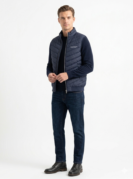 Жилет чоловічий Armani Exchange Milano / New York AX-M0041NV XL - Фото 6 Жилет чоловічий Armani Exchange Milano / New York AX-M0041NV XL - зображення 6