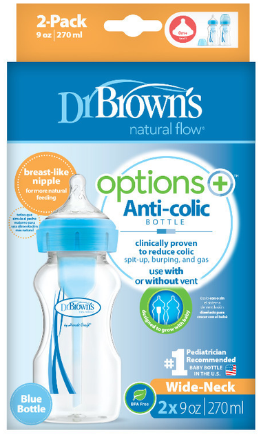 Zestaw butelek do karmienia Dr. Brown's Options+ Anti-Colic 2 szt x 270 ml (72239318249) - obraz 2