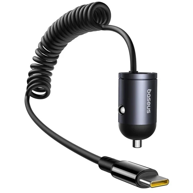 Автомобильное зарядное устройство Baseus Tiny Star Mini Car Charger Type-C+Type-C Cable Included 30W C00035001121-00 Black - изображение 3