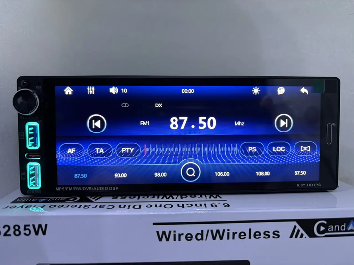 Магнітола універсальна 6.9'' 1DIN 6285W- WINDOWS Carplay Android