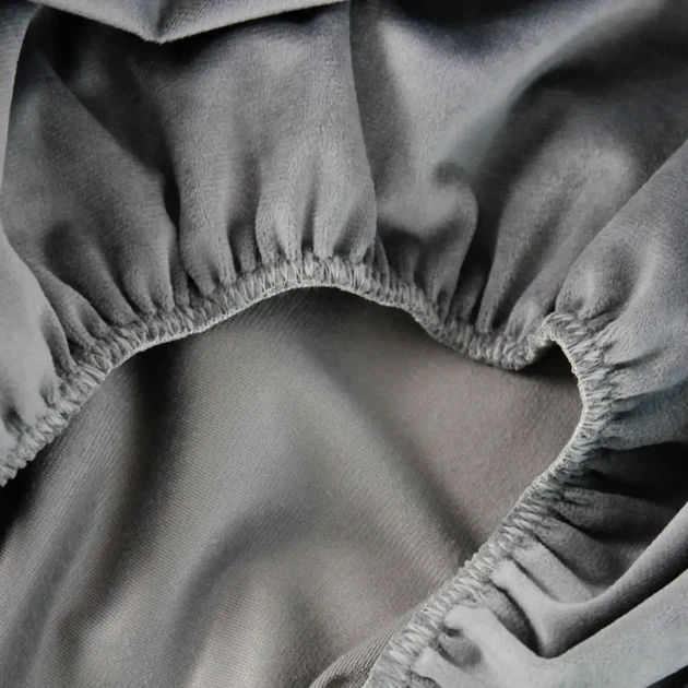 Простирадло ТЕП "VELOUR" з резинкою сіре, 180x200 - зображення 6