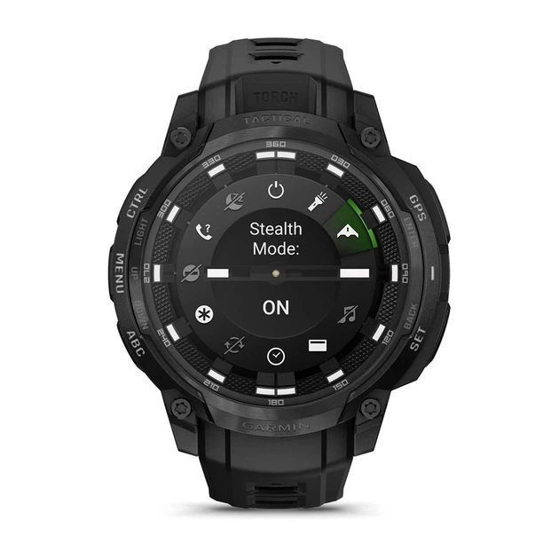 Смарт-годинник Garmin Instinct Crossover AMOLED Tactical Black with Black Silicone (010-03398-42) - зображення 6