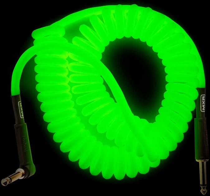 Гитарный кабель MXR Coil Cable Glow 4.5 м (правый/прямой, светящийся, для электрогитары/бас) - Фото 3 Гитарный кабель MXR Coil Cable Glow 4.5 м (правый/прямой, светящийся, для электрогитары/бас) - изображение 3