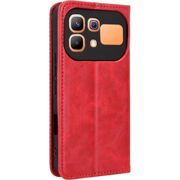 Чехол-книжка Deexe Retro Style для Infinix Note 60 / 60 Pro - Red - изображение 6