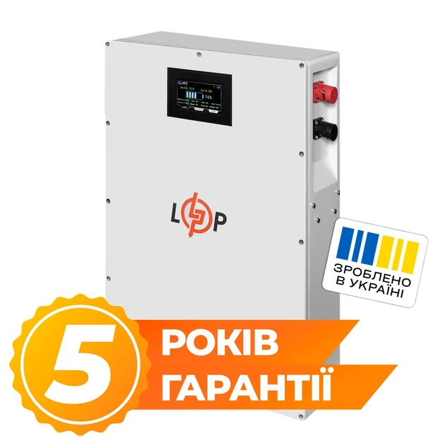 Аккумулятор LP LiFePO4 51,2V - 100 Ah (5120Wh) (BMS 100A/50А) металл LCD Smart RS485/CAN JK настенный - Фото 2 Аккумулятор LP LiFePO4 51,2V - 100 Ah (5120Wh) (BMS 100A/50А) металл LCD Smart RS485/CAN JK настенный - изображение 2