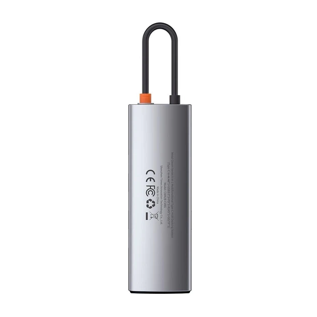 USB-хаб Baseus Metal Gleam Multifunctional 8-in-1 USB-C to 3xUSB-A/USB-C/HDMI/SD/TF/Ethernet Grey (CAHUB-CV0G) - Фото 7 USB-хаб Baseus Metal Gleam Multifunctional 8-in-1 USB-C to 3xUSB-A/USB-C/HDMI/SD/TF/Ethernet Grey (CAHUB-CV0G) - зображення 7