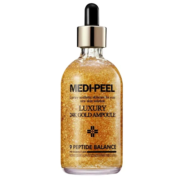 Розгладжуюча ампульна сироватка з колоїдним золотом Medipeel Luxury 24K Gold Ampoule Peptide 9 - Фото 1 Розгладжуюча ампульна сироватка з колоїдним золотом Medipeel Luxury 24K Gold Ampoule Peptide 9 - изображение 1