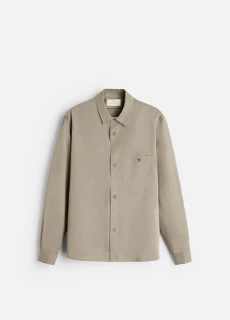 Сорочка Zara 12476 Тауп L (5369) - Фото 3 Сорочка Zara 12476 Тауп L (5369) - изображение 3