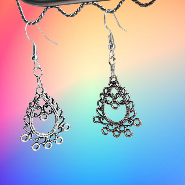 Серьги из металла Капля - Фото 2 Серьги из металла Капля - изображение 2