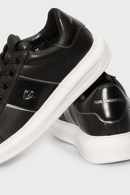 Чоловічі чорні шкіряні снікерси KAPRI MENS Karl Lagerfeld 41 KL52534A - зображення 2