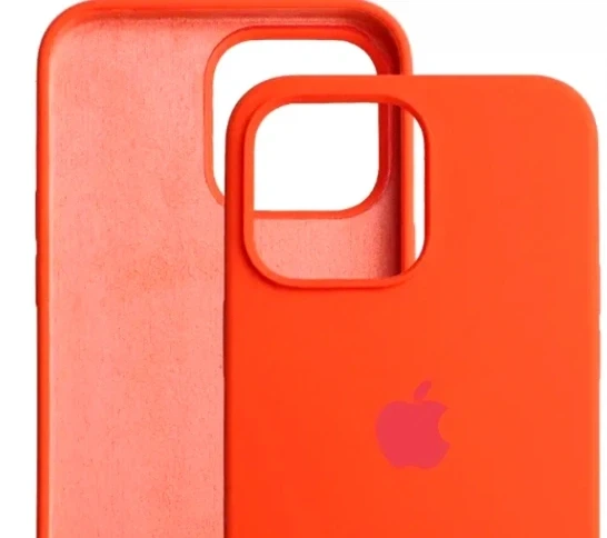 Чохол силіконовий Silicone Case Full Size для iPhone 11 Pro з мікрофіброю всередині колір 49.Papaya - зображення 4