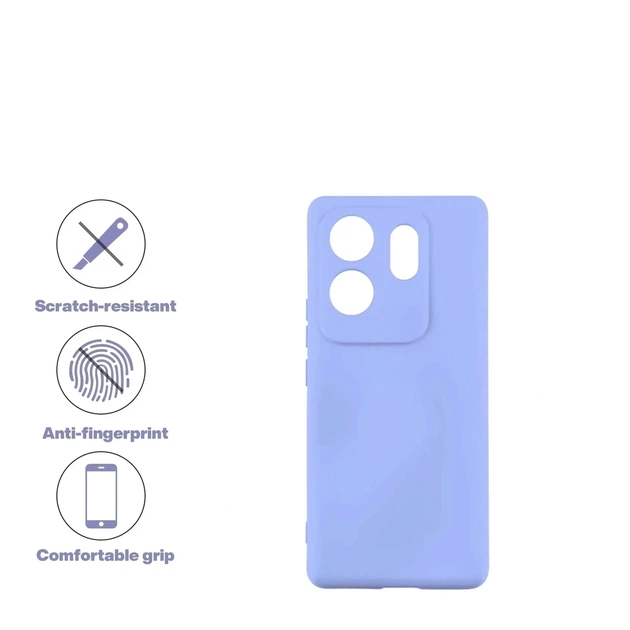 Чехол силиконовый Full Camera для Infinix Zero 30 4G с микрофиброй защита камеры цвет 05.Lilac - изображение 2