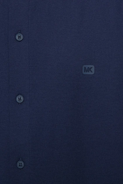 Чоловіча темно-синя сорочка WAFFLE PIQUE SS SHIRT Michael Kors L CS552K5H5J - зображення 5