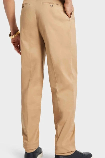 Чоловічі бежеві брюки PLEATED Michael Kors 34-32 CR5304UDR2 - Фото 2 Чоловічі бежеві брюки PLEATED Michael Kors 34-32 CR5304UDR2 - изображение 2