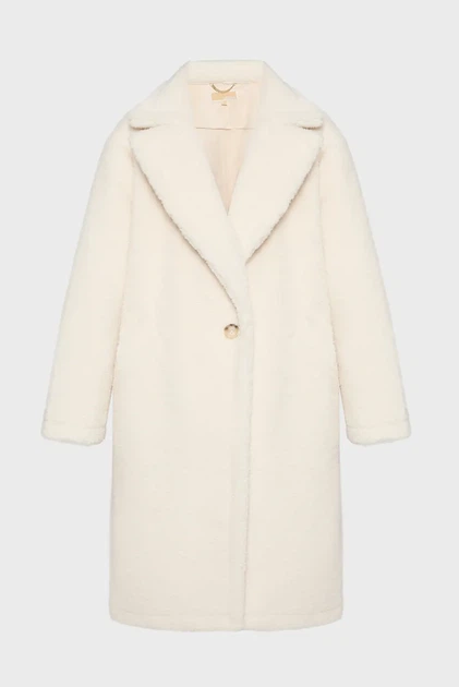 Жіноча біла шуба OVERSIZED TEDDY SHEARLING COAT Michael Kors S 77B1384M52 - зображення 4