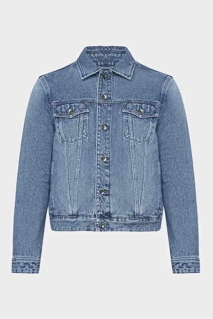 Чоловіча синя джинсова куртка DENIM TRUCKER Michael Kors S CR4206KFAU - Фото 4 Чоловіча синя джинсова куртка DENIM TRUCKER Michael Kors S CR4206KFAU - изображение 4