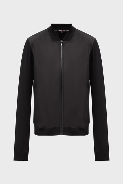 Чоловічий чорний бомбер MIXED MEDIA FULL ZIP Michael Kors M CT460BT2LY - зображення 3