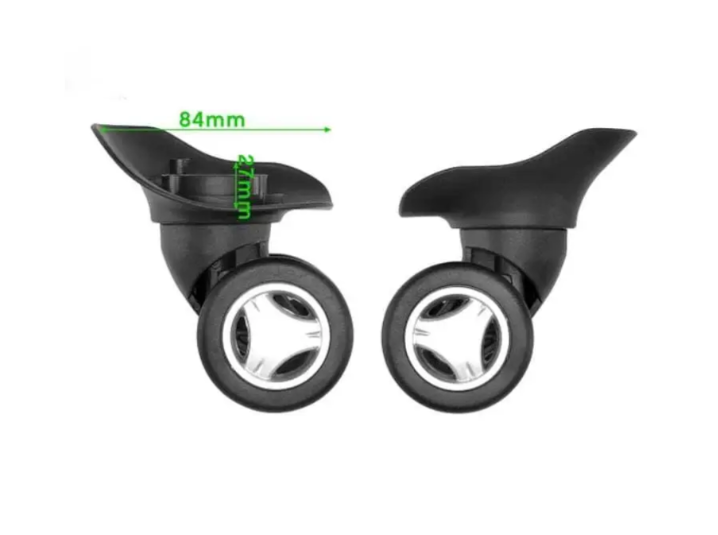 Колесные блоки для пластиковых чемодана, d-53 mm, с вращением 360 градусов, двойные, 60х84 мм - Фото 1 Колесные блоки для пластиковых чемодана, d-53 mm, с вращением 360 градусов, двойные, 60х84 мм - изображение 1