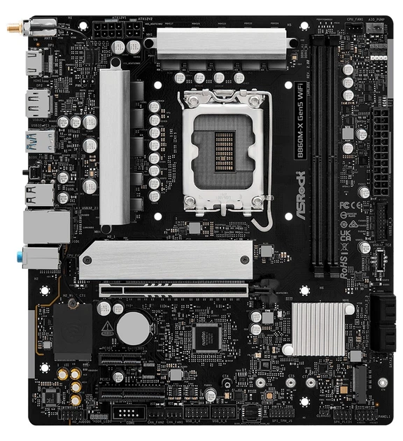 Материнська плата ASRock B860M-X Gen5 WiFi (s1851, 2DDR5, mATX) (90-MXBSF0-A0UAYZ) - зображення 2
