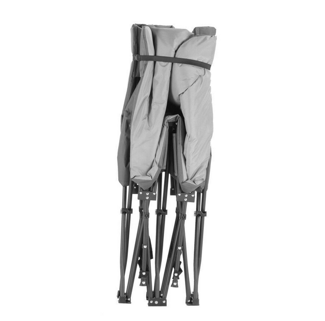 Раскладушка туристическая Bass Polska с матрасом 198×68×40 см стальная 180 кг серая - изображение 4