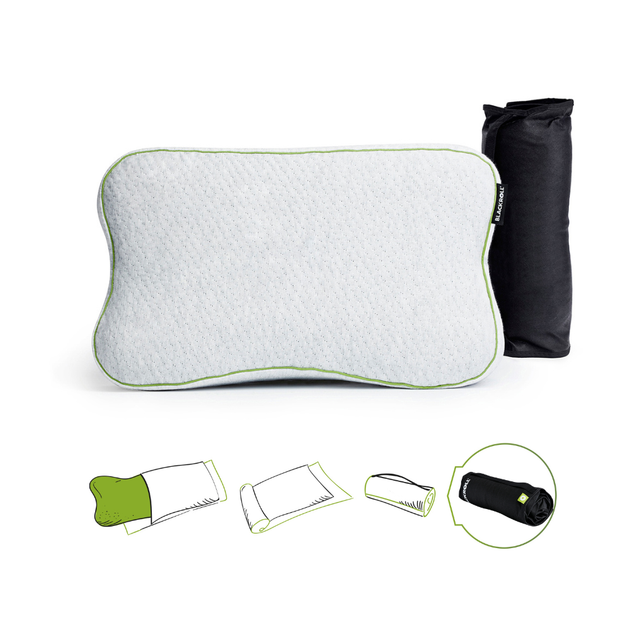 Ергономічна ортопедична подушка BLACKROLL® RECOVERY PILLOW з сумкою та ефектом пам'яті - Фото 1 Ергономічна ортопедична подушка BLACKROLL® RECOVERY PILLOW з сумкою та ефектом пам'яті - изображение 1