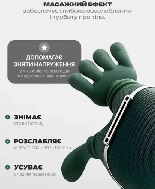 Электрический массажер для шеи и плечей спины тела электромассажер с имитацией рук бионический массажный воротник на аккумуляторе беспроводной для поясницы разминки и облегчение боли с инфракрасным подогревом аккумуляторный электро (055 - масажер) - изображение 4