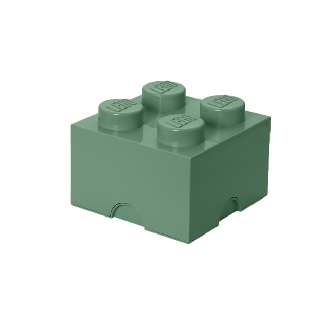 Pojemnik LEGO Klocek 4 Zielony oliwkowy (40031747) (5711938029616) - obraz 2