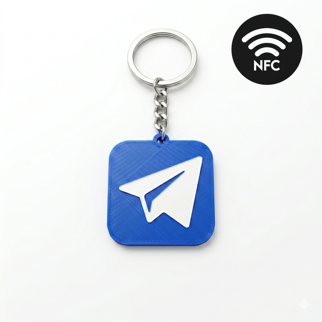 Брелок Telegram NFC - Фото 1 Брелок Telegram NFC - зображення 1