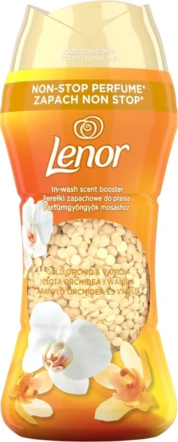 Парфумовані гранули для прання Lenor Золота орхідея та ваніль 195 г - Фото 1 Парфумовані гранули для прання Lenor Золота орхідея та ваніль 195 г - зображення 1