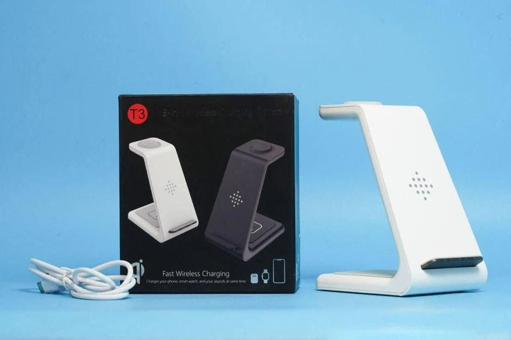 Беспроводная зарядка 3-в-1 Quick Charge T-3 для iPhone, Apple Watch и AirPods 18W - изображение 2