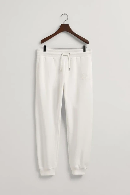 Чоловічі білі спортивні штани TONAL ARCHIVE SHIELD PANTS Gant XL 2039023 - изображение 8