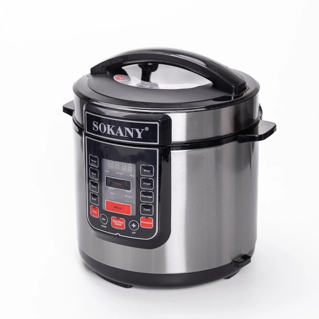 Мультиварка Sokany SK-07053 Silver 7 л 900 Вт 12 программ с антипригарным покрытием (107-80-SK-07053) - изображение 4
