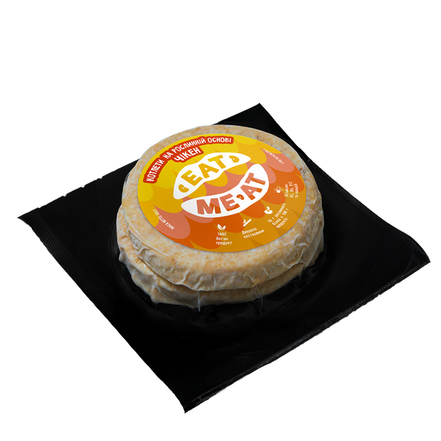 Котлети для бургерів на рослинній основі Eat me at "Чікен" (2 шт) - Фото 2 Котлети для бургерів на рослинній основі Eat me at "Чікен" (2 шт) - изображение 2