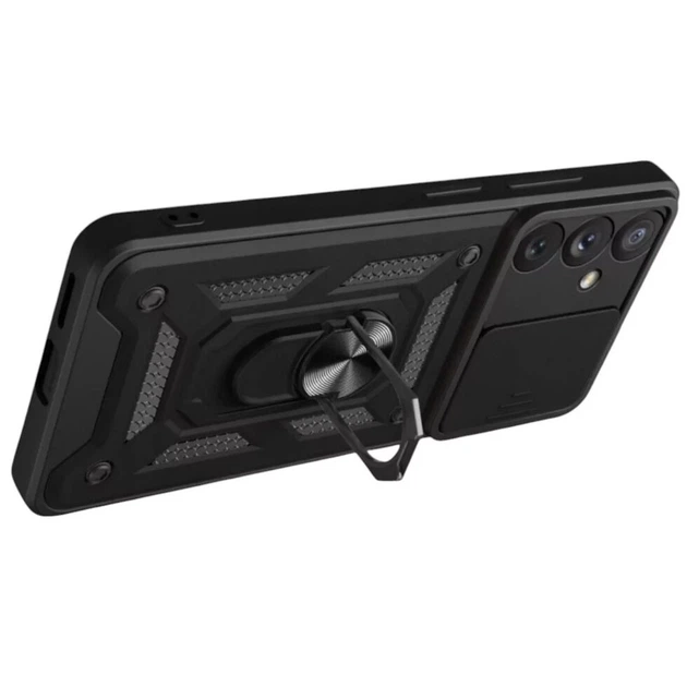Чехол Primo Shockproof для Samsung Galaxy S26 Plus (SM-S947) - противоударный, с подставкой и шторкой для камеры - Black - изображение 6