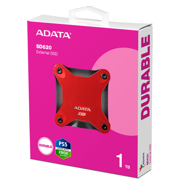 Портативный SSD ADATA SD620 1TB USB 3.2 520/460Mb/s Red - изображение 2