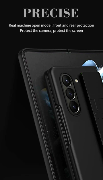 Чехол противоударный PC Nylon Case для Samsung Galaxy Fold 4 F936 черный с защитой камеры - изображение 7