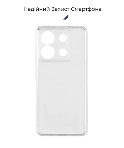 Прозрачный чехол TPU для Xiaomi Redmi Note 12 5G с защитой камеры легкий и тонкий Transparent - Фото 6 Прозрачный чехол TPU для Xiaomi Redmi Note 12 5G с защитой камеры легкий и тонкий Transparent - изображение 6