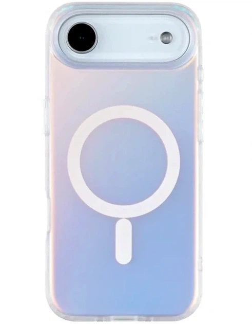 Чехол TPU+PC IMD Gradient с MagSafe для iPhone 17 прозрачный с защитой камеры - Фото 4 Чехол TPU+PC IMD Gradient с MagSafe для iPhone 17 прозрачный с защитой камеры - зображення 4