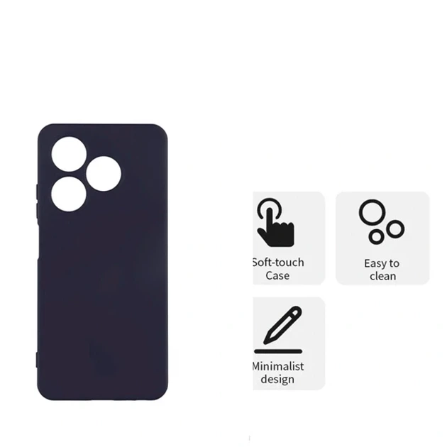 Чехол силиконовый Full Camera для Infinix Smart 8 Plus защита камеры TPU темно-синий - зображення 5