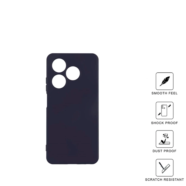 Чехол силиконовый Full Camera для Infinix Smart 8 Plus защита камеры TPU темно-синий - зображення 8