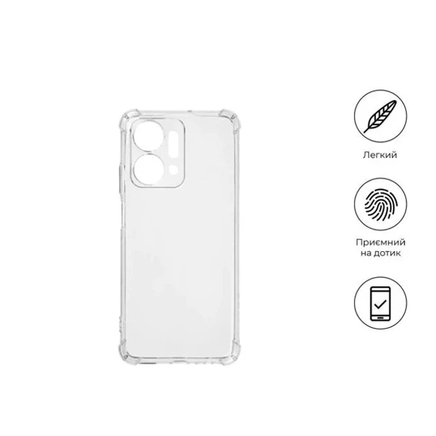 Чехол TPU прозрачный для Honor 90 противоударный с защитой камеры прозрачный - изображение 4