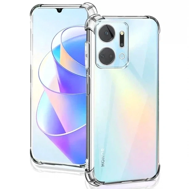 Чехол TPU прозрачный для Honor 90 противоударный с защитой камеры прозрачный - изображение 5