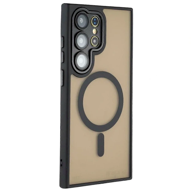 Чохол TPU+PC Magnetic Matte для Samsung Galaxy S25 5G захист камери чорний з MagSafe - зображення 4
