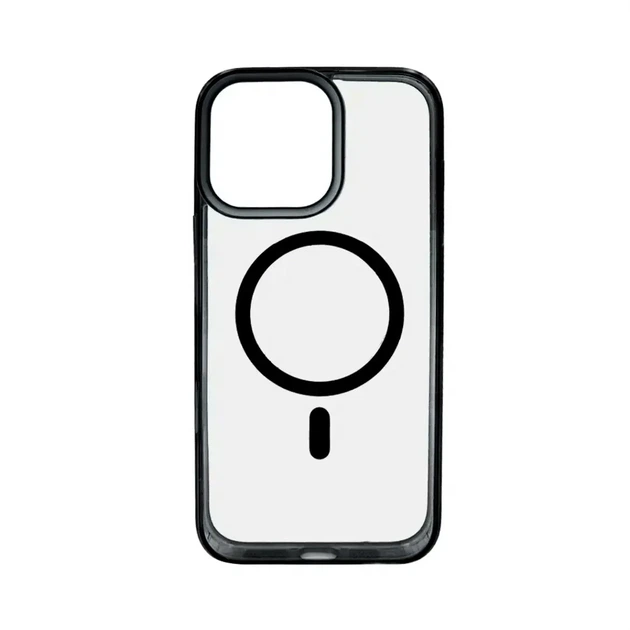 Чехол TPU Color с MagSafe для iPhone 14 Pro черный противоударный с защитой камеры - Фото 2 Чехол TPU Color с MagSafe для iPhone 14 Pro черный противоударный с защитой камеры - изображение 2
