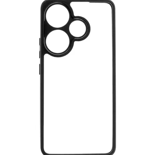 Чехол противоударный TPU+PC для Xiaomi Poco F6 5G Turbo 3 черный с максимальной защитой - изображение 3