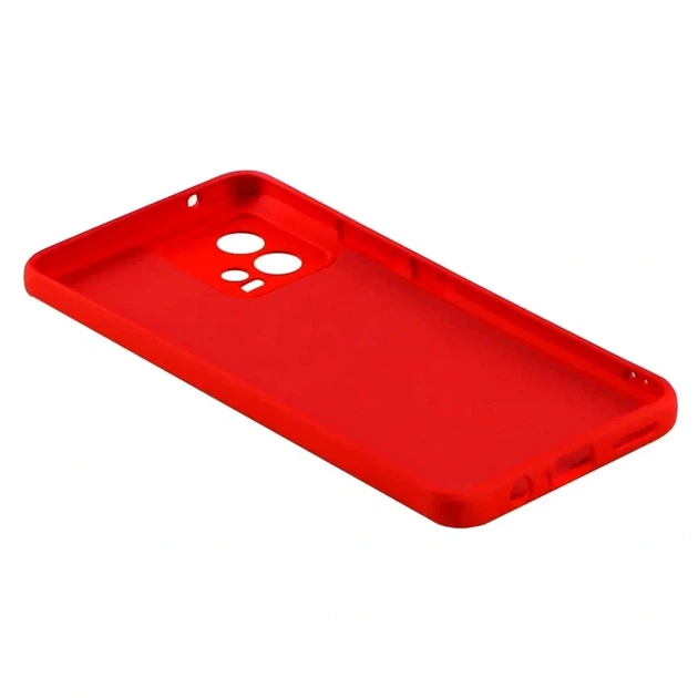 Чехол силиконовый Full Camera для Motorola Moto G72 с защитой камеры красный - зображення 7