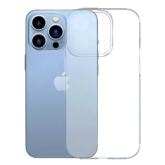 Чехол силиконовый прозрачный для iPhone 14 Pro Max защита камеры легкий и тонкий Transparent - зображення 2