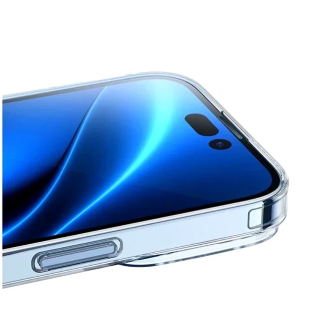 Чехол силиконовый прозрачный для iPhone 14 Pro Max защита камеры легкий и тонкий Transparent - зображення 5