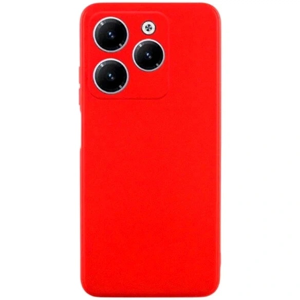 Чохол силіконовий Full Camera для Tecno Spark 20 (KJ5n) з мікрофіброю всередині захисний червоний - зображення 4